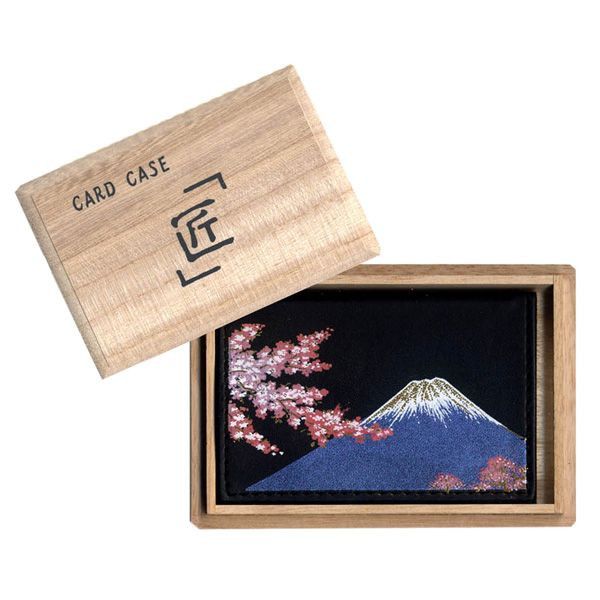 蒔絵オムレット型カードケース（名刺入れ） 富士に桜 | 漆器通販のお店